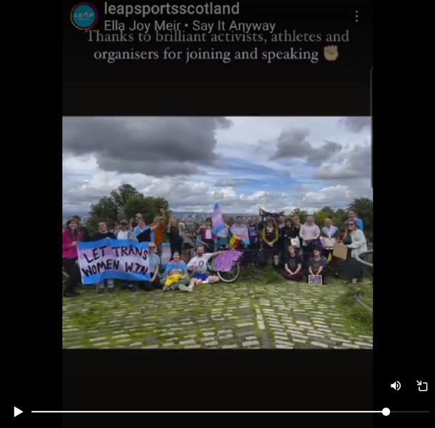 Scottish Greens/Patrick Harvie protests the Women's Cycling Event