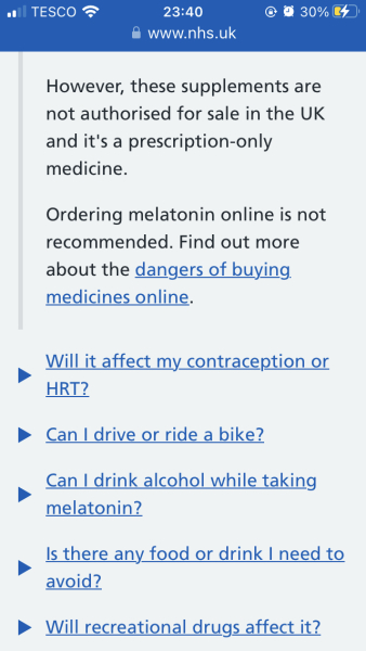 Melatonin - told to buy it myself?