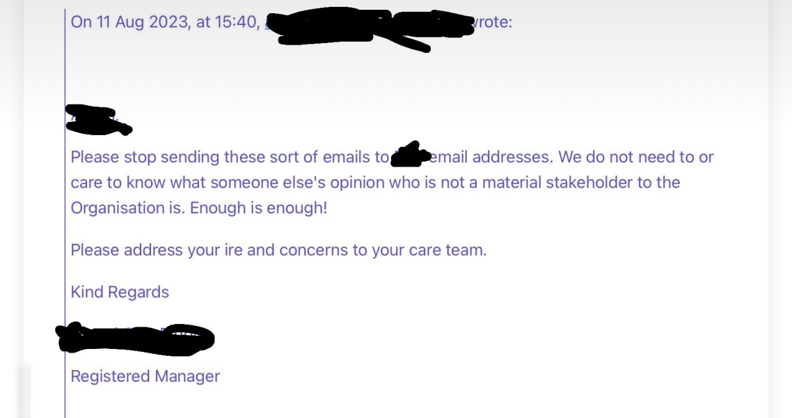 To find this email rude