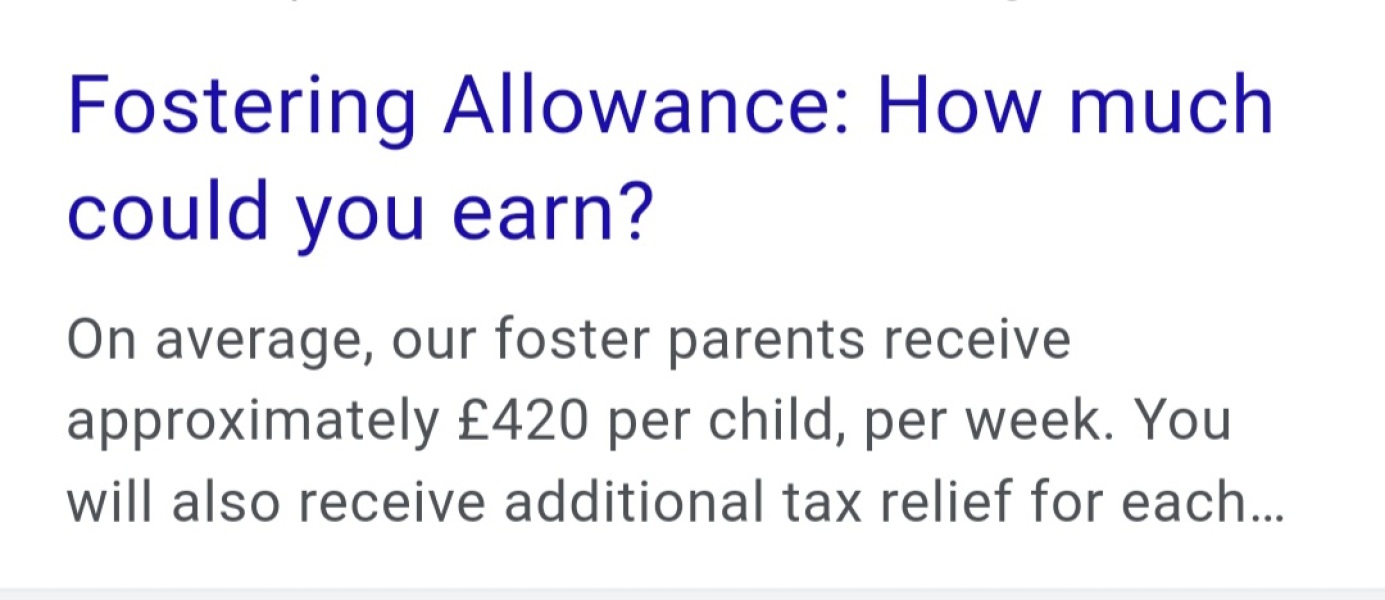 To wonder why adoptive parents get paid?