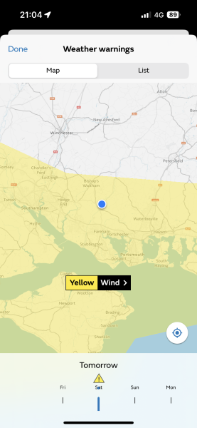 Storm Antoni warning