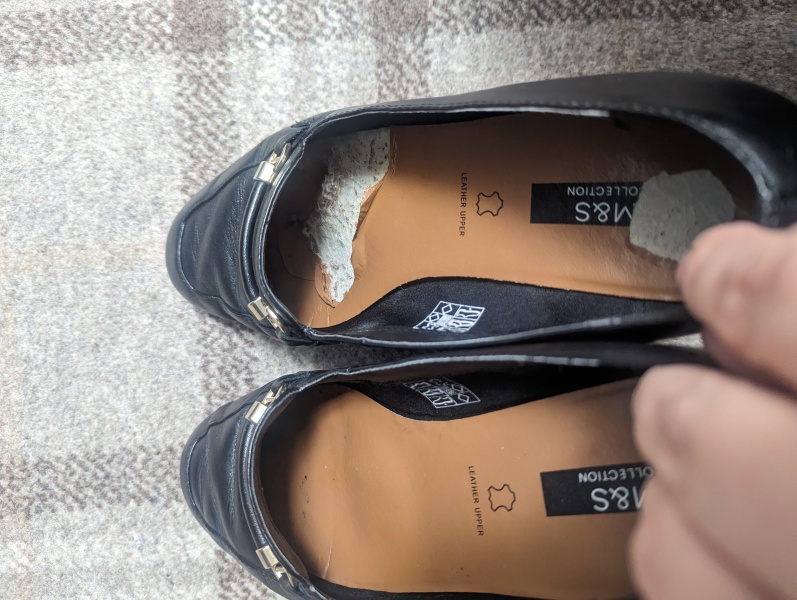 One shoe inside more worn than the other. Bad back - could this be the issue?