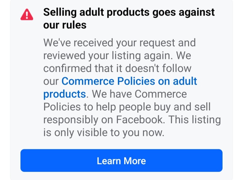 Faced with being banned selling on Marketplace for absolutely no reason