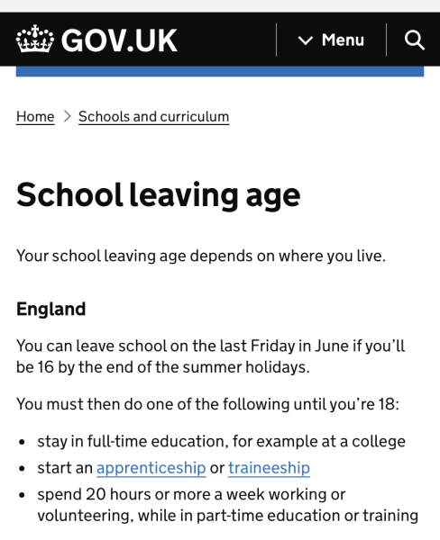 Options for 16 year old