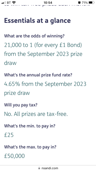 PREMIUM BONDS - august onwards !!!