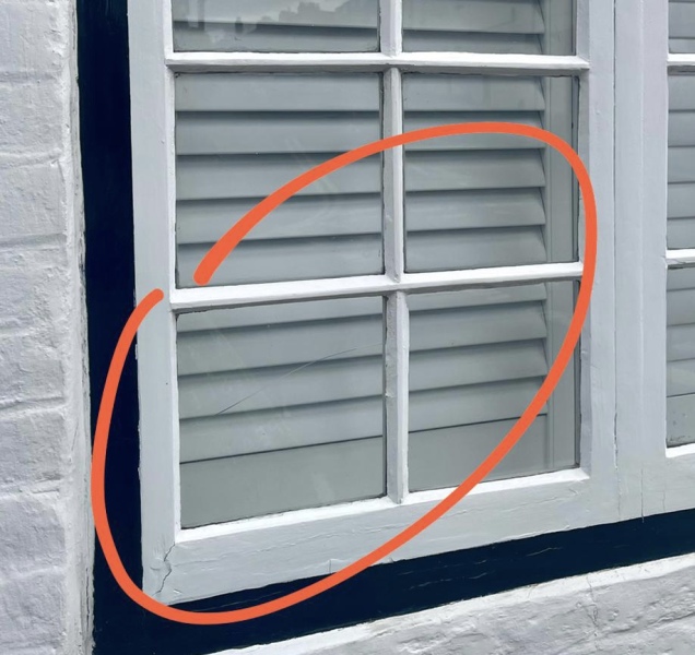 Renting property w cracked windows