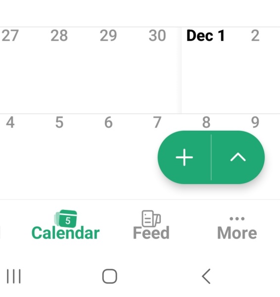 Outlook Calendar - Extended Actions menu button