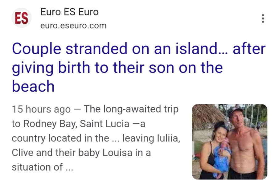 I have no words - woman now stranded after wanting to give birth in St Lucia (on the beach...)