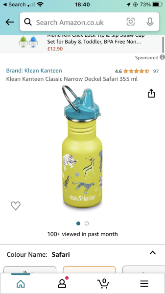 Water bottle for reception that doesn't have a faffy way to close it?