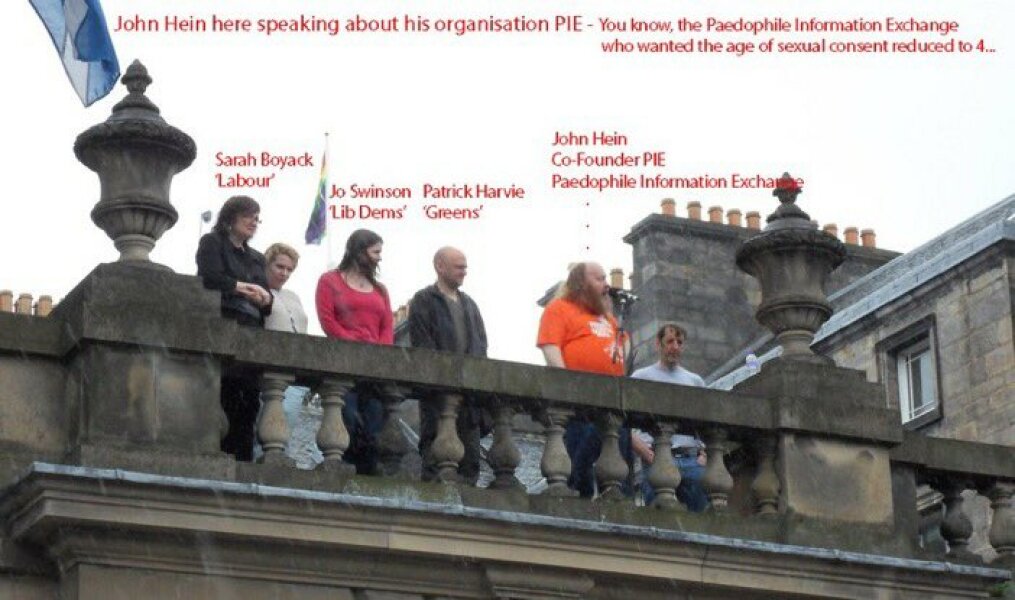 Scottish Greens/Patrick Harvie protests the Women's Cycling Event