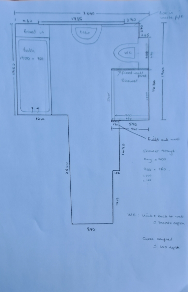Bathroom - partially covering a window void for a shower - pictures?