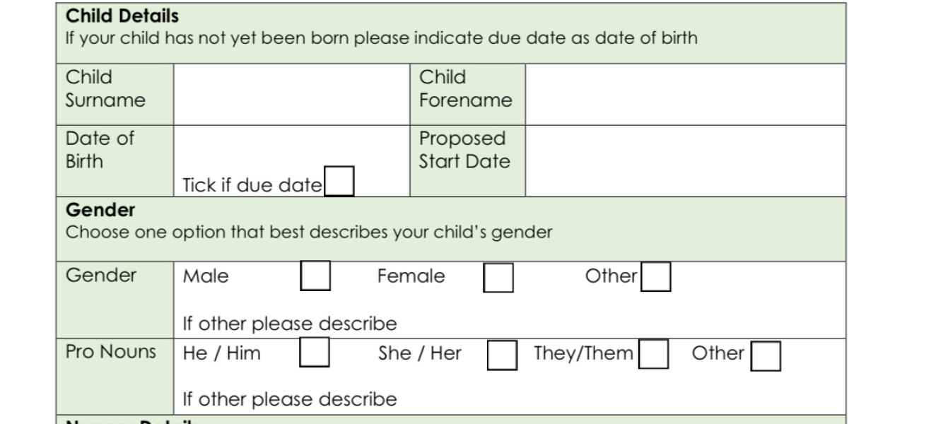 Nursery have asked if my 4 month old is non binary.