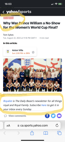 William and women's football