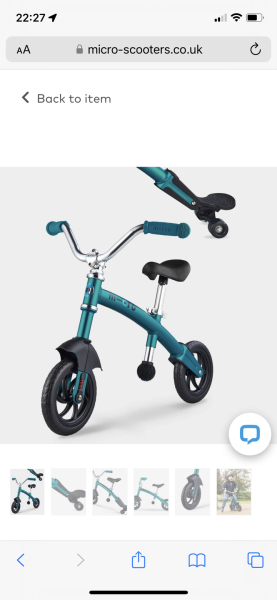 To ask for balance bike advice.