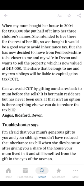 Issues as DH Owns Half his Mother's House.