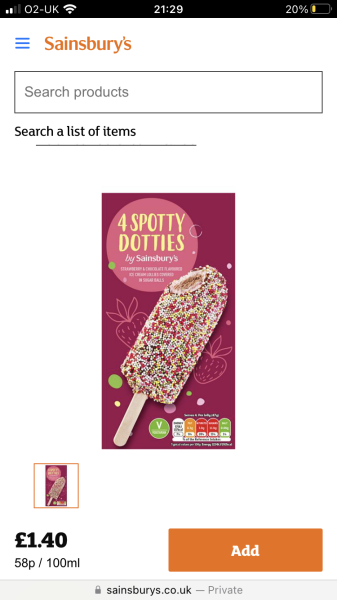 What's your favourite shop bought ice cream lolly
