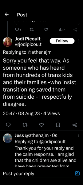 Has anyone read Mad Honey by Jodi Picout and Jennifer Finney Boylan