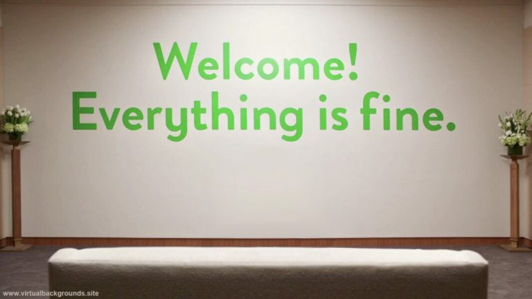 On line meetings. Fake backgrounds.