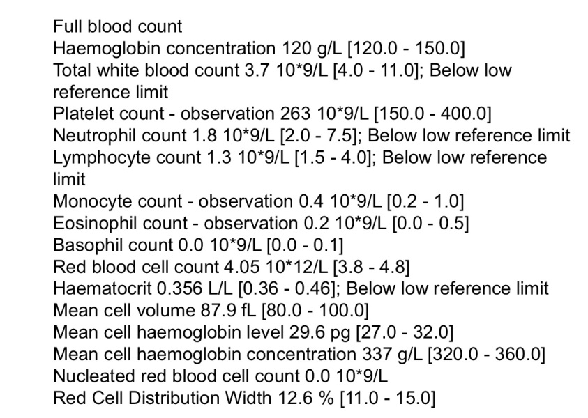 Could someone please advise me what I need to take with these blood results?
