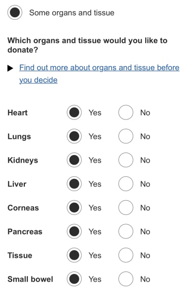 I’ve withdrawn from organ donation register