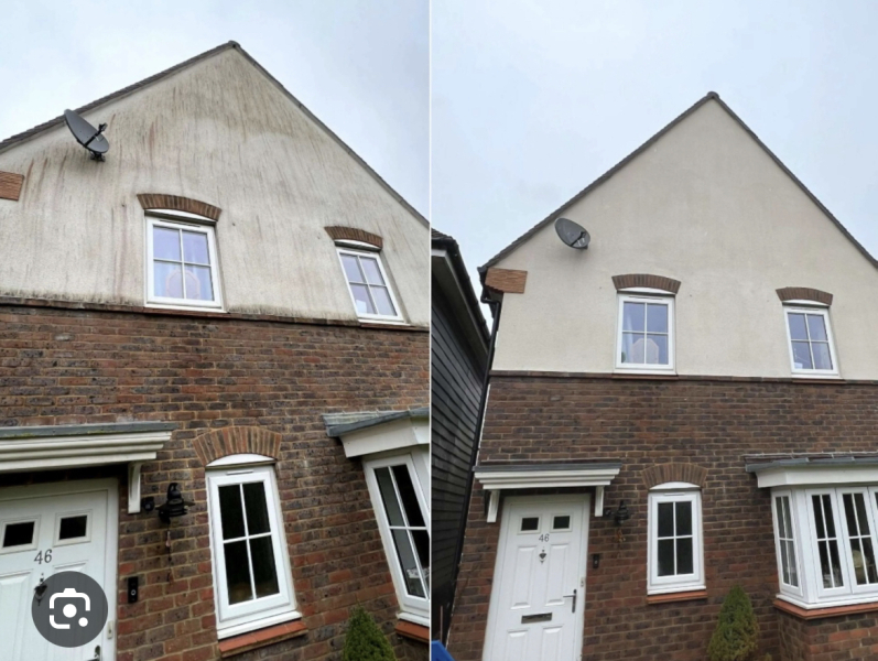 Cleaning exterior of house