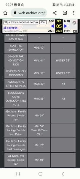 Child height restrictions at theme parks and play areas.
