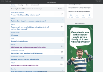 I can’t hide threads.