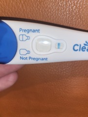 Evap line on clear blue???