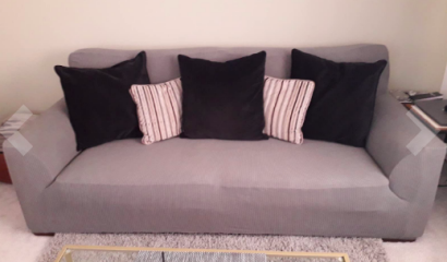 Design/ style help for dated living room - pics included