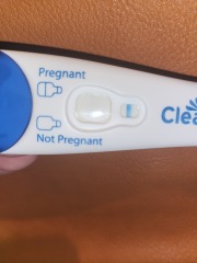 Evap line on clear blue???