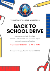 Back to school Free School Uniform Drive - Croydon