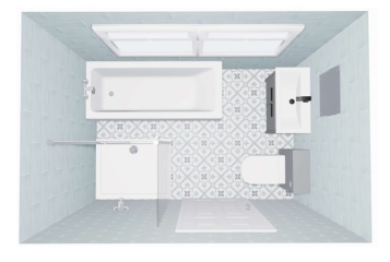 Bathroom - partially covering a window void for a shower - pictures?