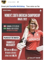 Transgender Canadian international cricketer