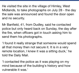 Anyone following the story of the fire and almost immediate demolition of 'Britain's wonkiest pub'?