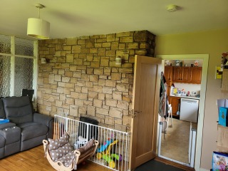 Design/ style help for dated living room - pics included