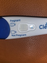 Evap line on clear blue???