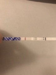 3 days late and v feint line