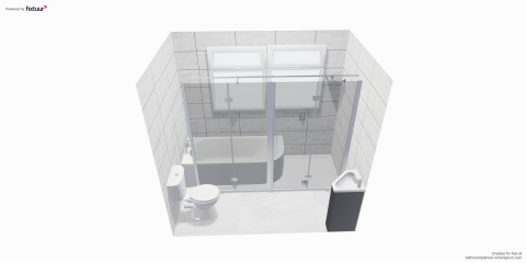 Bathroom - partially covering a window void for a shower - pictures?