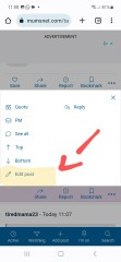 Breaking news! I just found the Edit Post option