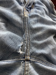 To complain about these jeans falling apart?