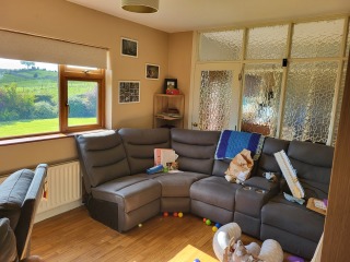 Design/ style help for dated living room - pics included