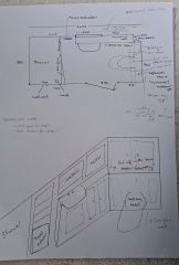 Bathroom - partially covering a window void for a shower - pictures?