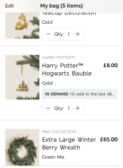 M&S Christmas Decs Online