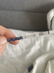Faint line on test.