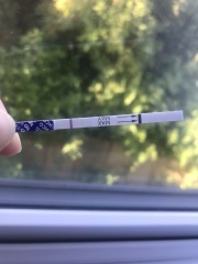 3 days late and v feint line