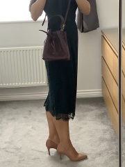 Which bag with this dress and shoes?