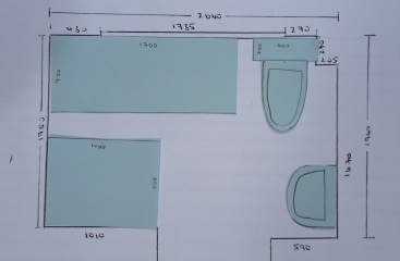 Bathroom - partially covering a window void for a shower - pictures?