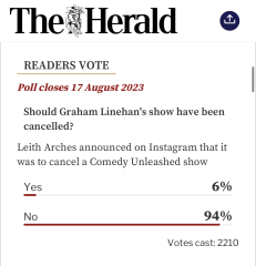Comedy event cancelled at the Fringe because of Glinner?