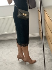 Which bag with this dress and shoes?