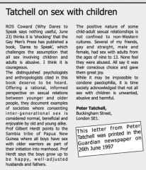 Peter Tatchell’s Glowing Review of Paedophile’s Book